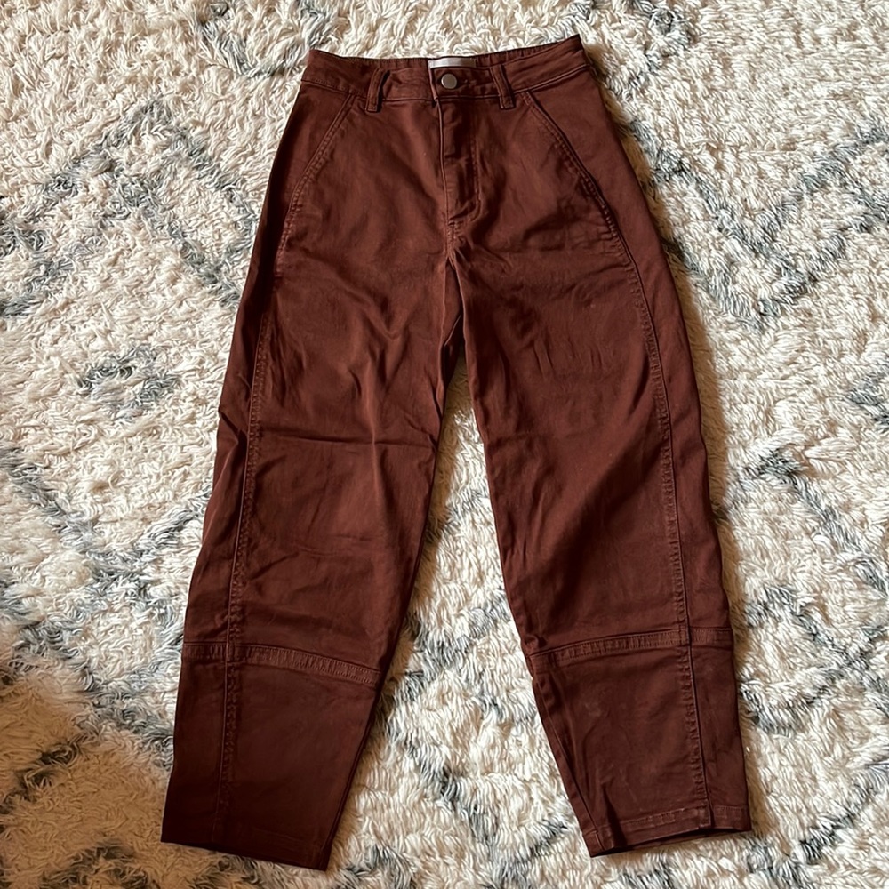Everlane The Utility Barrel Pant in Rosewood Size 0